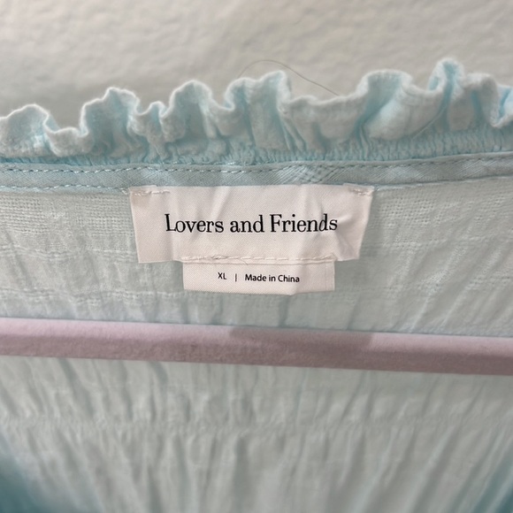 NEW Blue Smocked Lovers + Friends Dress - Picture 3 of 10